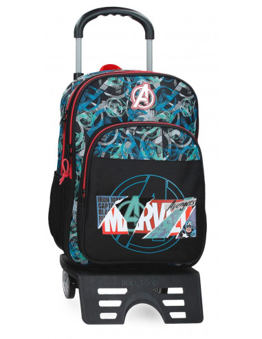 49724T1 MOCHILA ADAP. 40CM.2C.C/CARRO MARVEL SHIELD